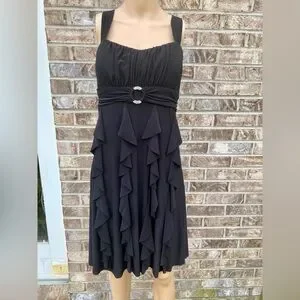 selena gomez black dresses One Shoulder Lace Tulle Celebrity Dress Backless Short Cape Dress Size:12 US Patrick_0612